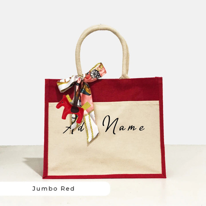 Teezbee.com - Lux JUMBO Tote Bag (Red)