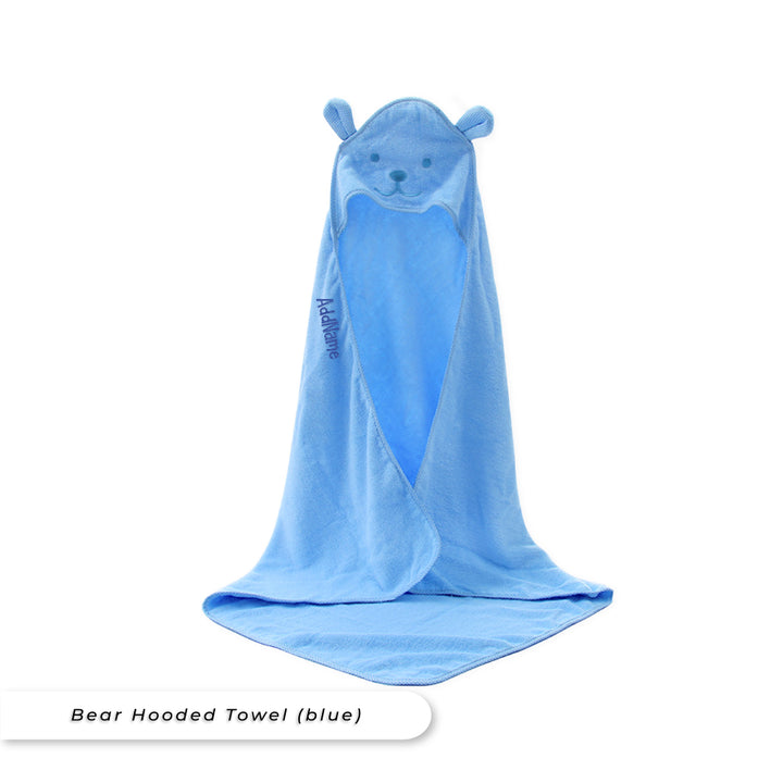 Teezbee.com - Hooded Kids Towel Wrap (Blue)