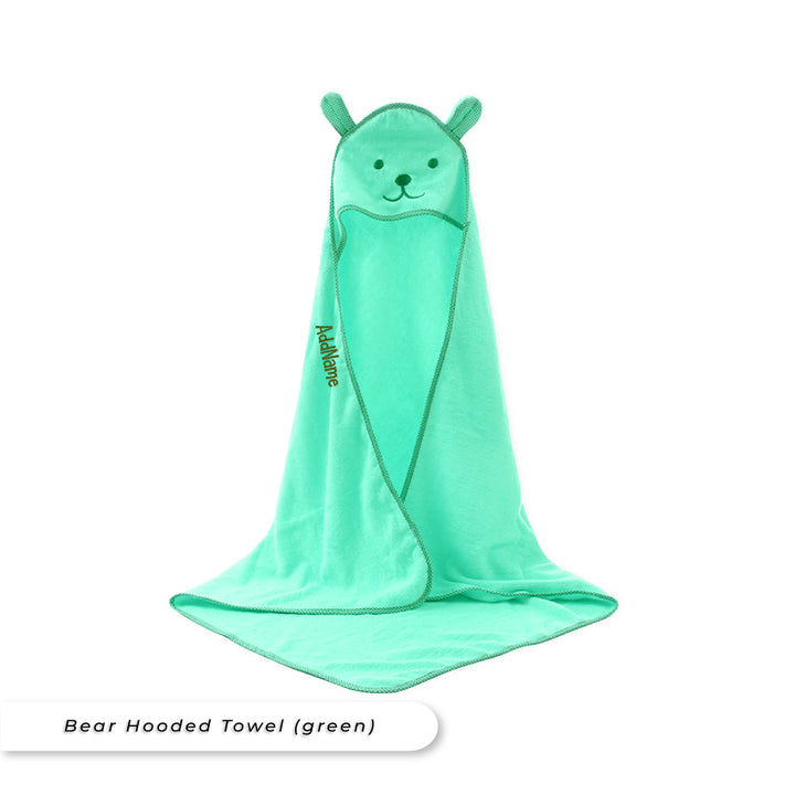 Teezbee.com - Hooded Kids Towel Wrap (Green)