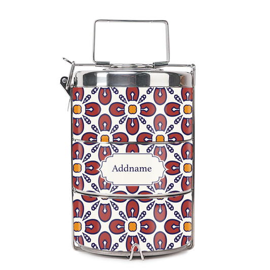 Teezbee.com - Moroccan Aegean Red Insulated Tiffin Carrier