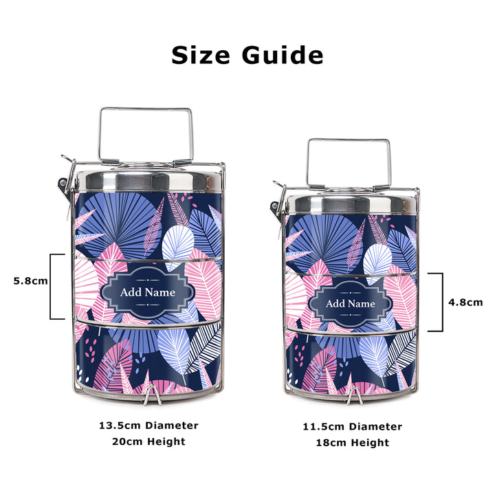 Teezbee.com - Mystic Flora Insulated Tiffin Carrier (Size Guide)