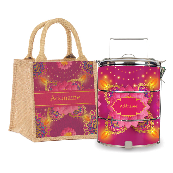 Teezbee.com - Diwali Mandala Tiffin Carrier & Lunch Bag