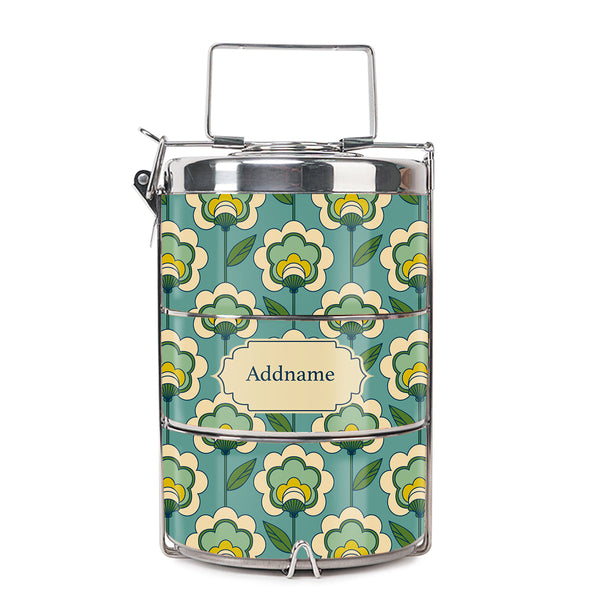 Teezbee.com - Retro Floral Insulated Tiffin Carrier