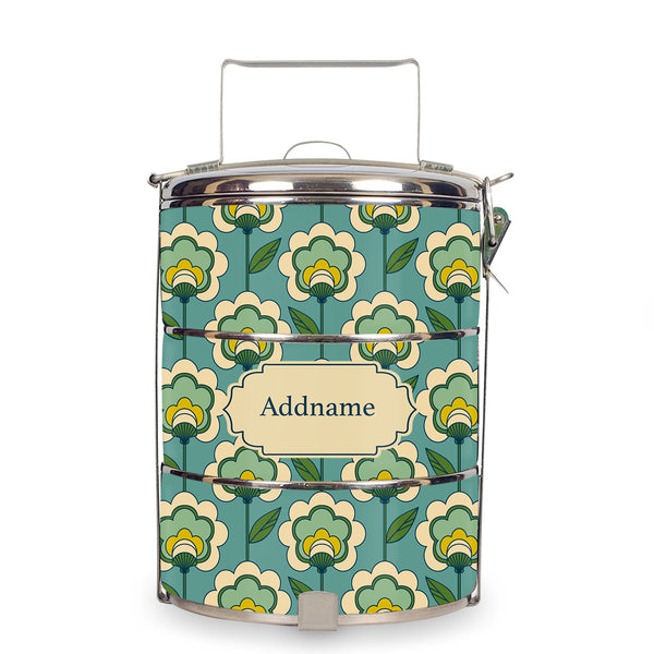 Teezbee.com - Retro Floral Tiffin Carrier