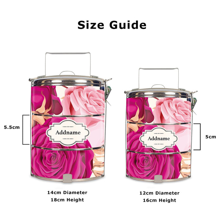 Teezbee.com - Rose Tiffin Carrier (Size Guide)