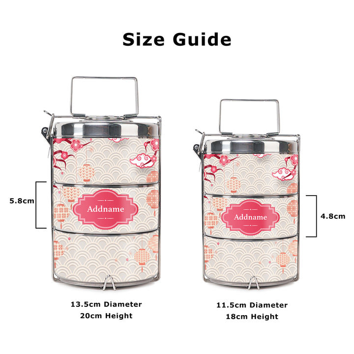 Teezbee.com - Sakura Insulated Tiffin Carrier (Size Guide)