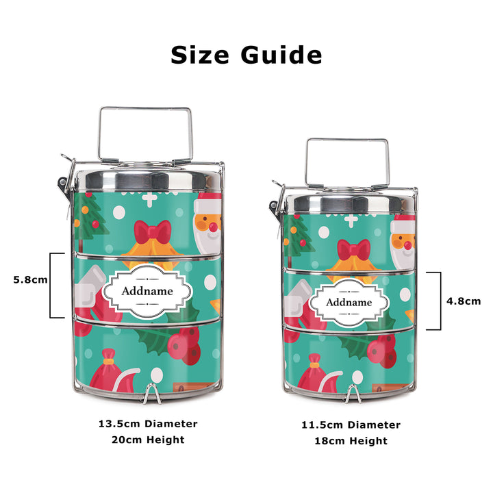 Teezbee.com - Santa Insulated Tiffin Carrier (Size Guide)
