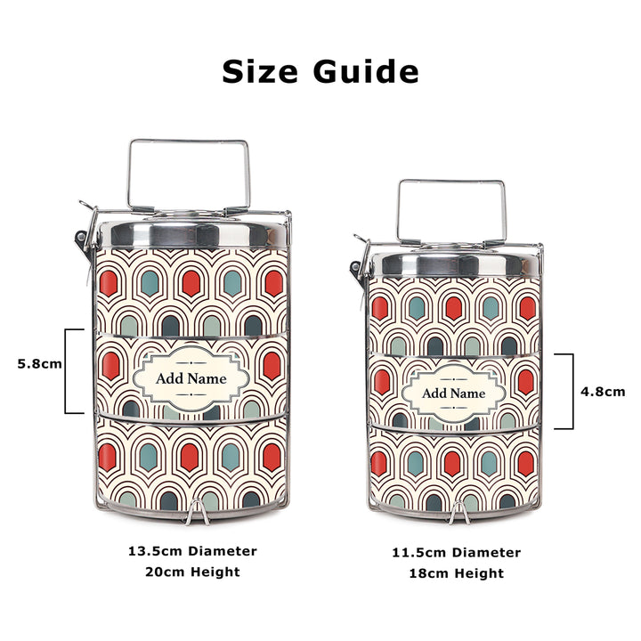 Teezbee.com - Seamless Mosaic Tiffin Carrier (Size Guide)
