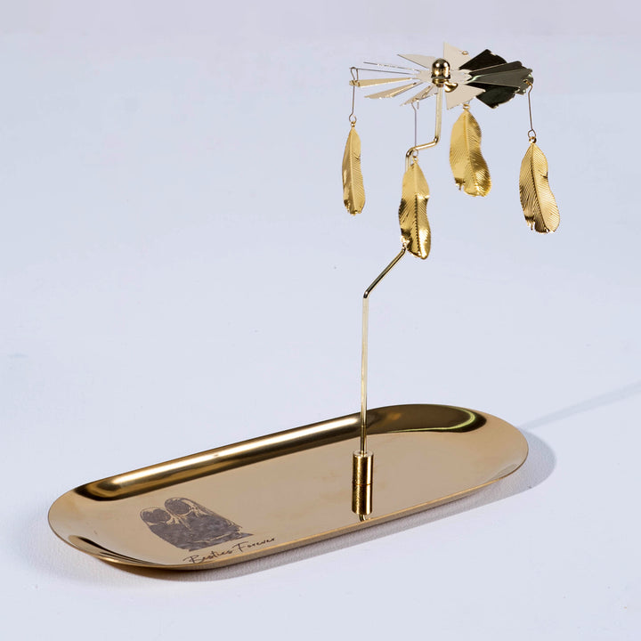 Teezbee.com - Spinner with Tray (Dancing Feathers)