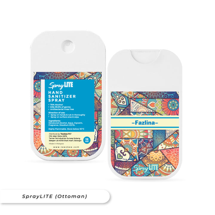 Teezbee.com - SprayLITE Personalised Pocket Spray (Ottoman)