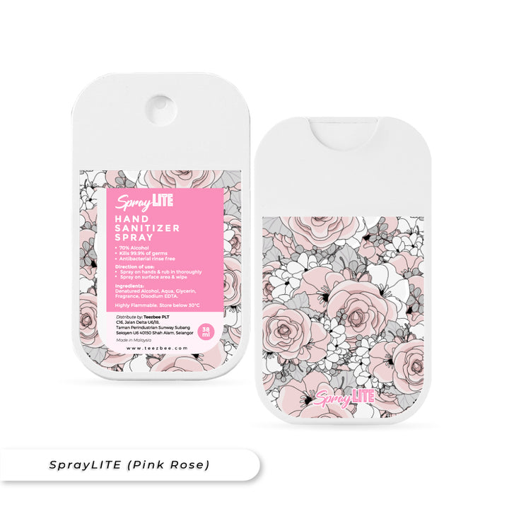 Teezbee.com - SprayLITE Pocket Spray (Pink Rose)