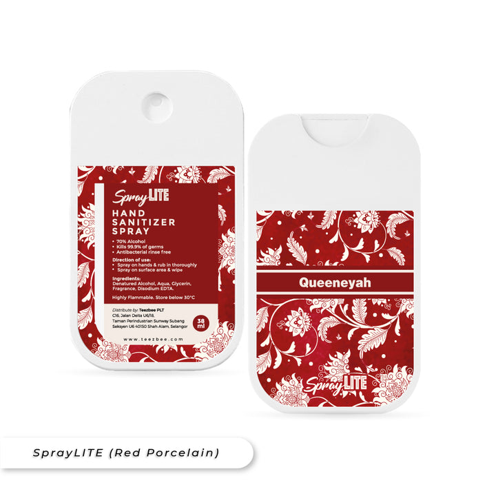 Teezbee.com - SprayLITE Personalised Pocket Spray (Chinese Red Porcelain)