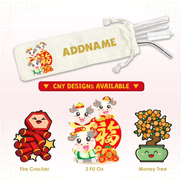 Teezbee.com - Chinese New Year Gifts Straw Set [FREE Custom Add Name]