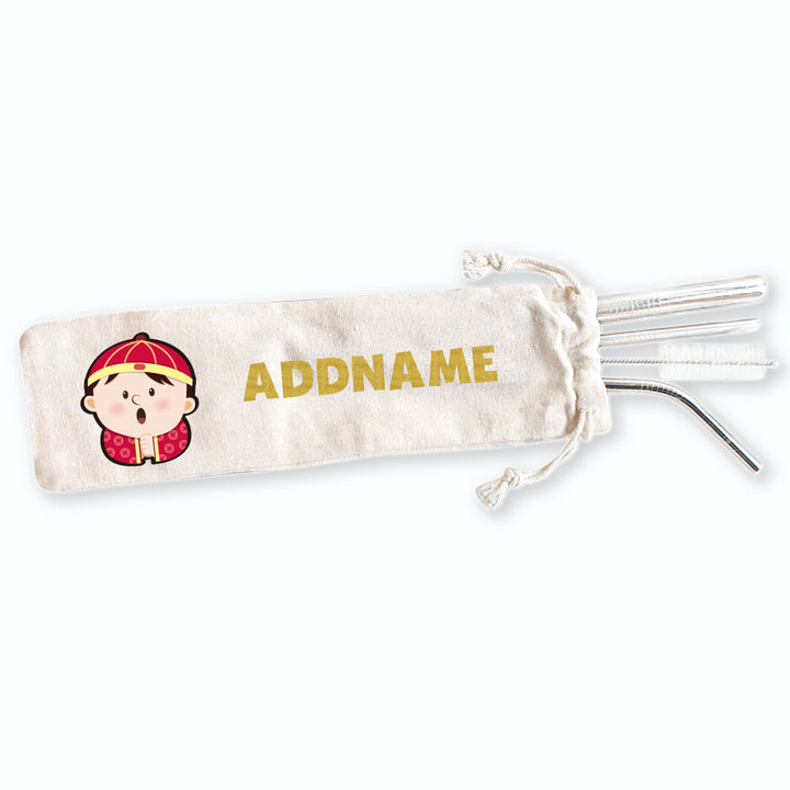 Teezbee.com - Chinese New Year Gifts Straw Set (Lucky Boy) [FREE Custom Add Name]