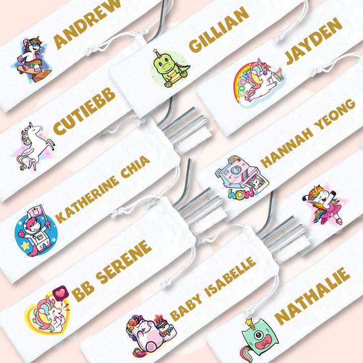 Teezbee.com - Unicorn Straw Set [FREE Custom Add Name]