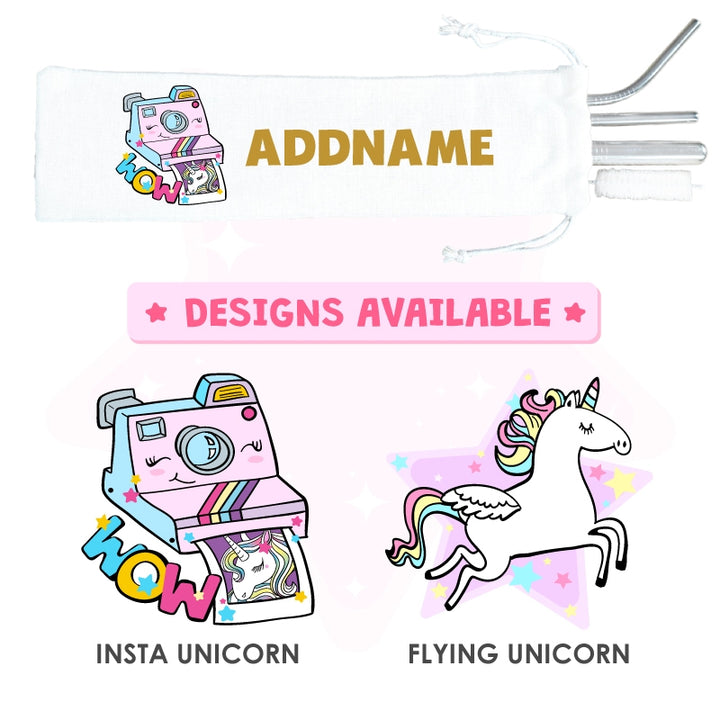 Teezbee.com - Unicorn Straw Set [FREE Custom Add Name]