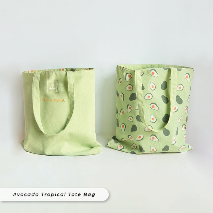 Teezbee.com - Tropical Reversible Tote Bag (Avocado)