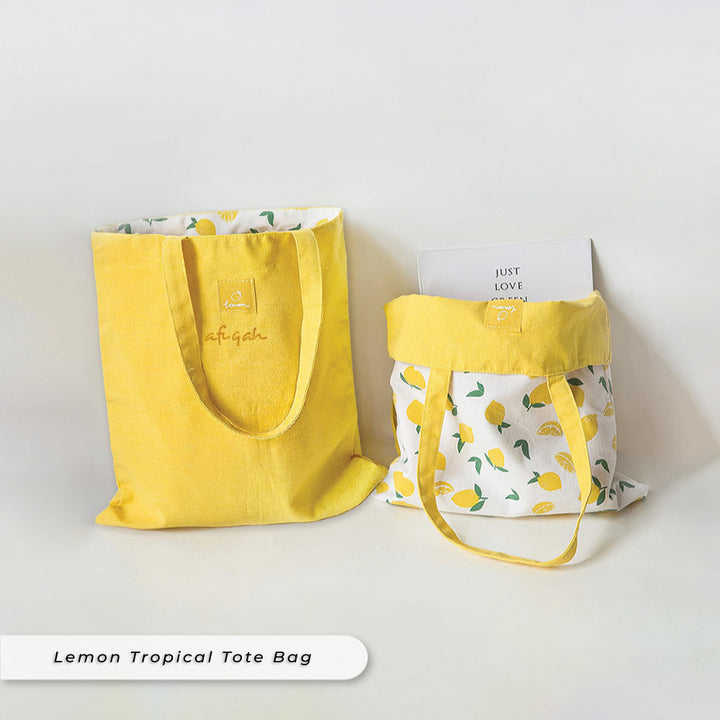 Teezbee.com - Tropical Reversible Tote Bag (Lemon)