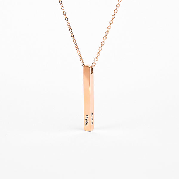 Teezbee.com - Yours Truly Vertical Bar Necklace